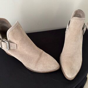 Women's Perforated Suede Ankle Boots
